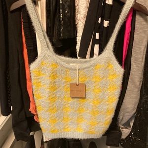 blu pepper Preppy  Light blue and yellow top. Size S.